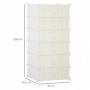 Skoförvaring Modulära för 12 Par Skor med Lock 49 x 36 x 108 cm Vit