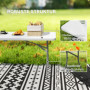 Hopfällbart Campingbord 180 x 74 x 74 cm Vit