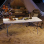 Hopfällbart Campingbord 180 x 74 x 74 cm Vit