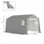 Trädgårdsbod - Pop-up Garage - Verktygstält 300 x 447 x 255 cm, ljusgrå