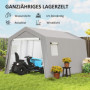 Trädgårdsbod - Pop-up Garage - Verktygstält 300 x 447 x 255 cm, ljusgrå