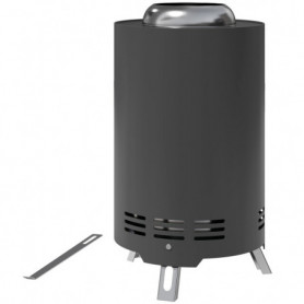 Eldskål Ø16 x 25 cm Med Poker Grå