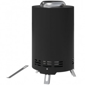 Eldskål Ø16 x 25 cm Med Poker Svart