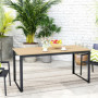Trädgårdsbord för 6 Personer 160 x 80 cm Teak