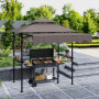 Grill Paviljong med Hyllor Flamskyddad 242 x 149 x 248 cm