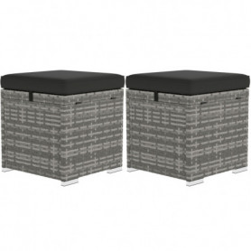 Rottingpallar 2-pack med förvaring och avtagbara kuddar 40 cm