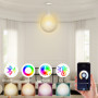 Smart 3D Mån-formad Taklampa med App styrning & RGB-ljus – Ø30 cm