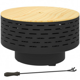 3-i-1 Eldstad Ø60 x 39 cm Stål med Grillgaller