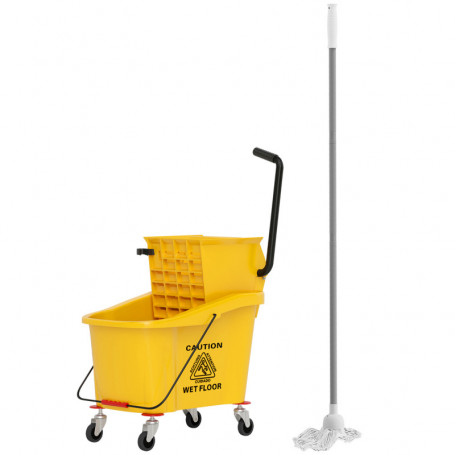 Svabbvagn med Moppress 36 L Gul