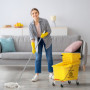 Svabbvagn med Moppress 36 L Gul