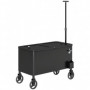 Kylbox med Hjul 76 Liters Svart 87 x 46 x 120 cm