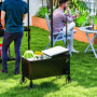 Kylbox med Hjul 76 Liters Svart 87 x 46 x 120 cm