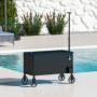 Kylbox med Hjul 76 Liters Svart 87 x 46 x 120 cm