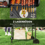 Kolgrill med Lock och Termometer på Hjul