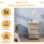 Barnrum Förvaring med 3 Lådor Plast Vit 37 x 37 x 56 cm