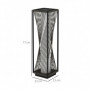 Solcell Golvlampa Rotting Spiral 25 LED IP44 Svart Grå