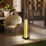 Solcell Golvlampa Rotting Spiral 25 LED IP44 Svart Grå