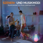 Smart 3D LED Bordslampa med App- och Röststyrning – Musik- & Scenläge, 20 x 20 x 34,5 cm