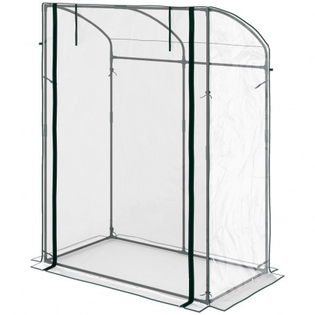 Kompakt Växthus 128 x 70 cm – Med Rullöppning & Förstärkt Stålram för Små Odlingar