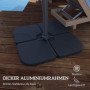 Fribärande Parasoll 300 cm – 360° Rotation, Lutningsbar med Ventilation