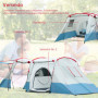 Campingtält för 6-8 personer två rum 510 x 240 x 180 cm