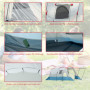 Campingtält för 6-8 personer två rum 510 x 240 x 180 cm
