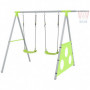 Trädgårdsgunga för Barn med 2 Gungor, Basketkorg & Fotbollsmål – Ju...