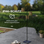 Solcellsdriven Golvlampa med 3 Hängande Rotting Lyktor – IP44, 178 cm