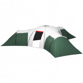 Campingtält för 6 - 9 Personer 4 Rum 615 x 615 x 225 cm Grön