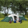 Campingtält för 6 - 9 Personer 4 Rum 615 x 615 x 225 cm Grön