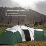 Campingtält för 6 - 9 Personer 4 Rum 615 x 615 x 225 cm Grön