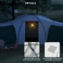 Campingtält för 6 - 9 Personer 4 Rum 615 x 615 x 225 cm Grön