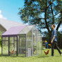 Walk-in Hönsgård med Nät För 6–8 Höns, Takskydd & Holkar – 3,07 m²