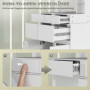 Sminkbord med Spegel och Förvaring – Justerbar Design Vit