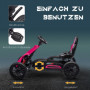 GoKart Trampbil För Barn 3-8 år Rosa 100 x 58 x 59 cm