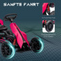GoKart Trampbil För Barn 3-8 år Rosa 100 x 58 x 59 cm