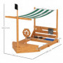 Sandlåda Skepp-formad med Lekkök 180 x 103 x 144,5 cm Grön
