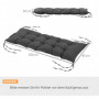 Bänkdyna för Utomhusbruk – Quiltad Design & Mjuk Komfort, 100 x 40 cm