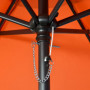 Parasoll Ø196 cm Hopfällbar Orange