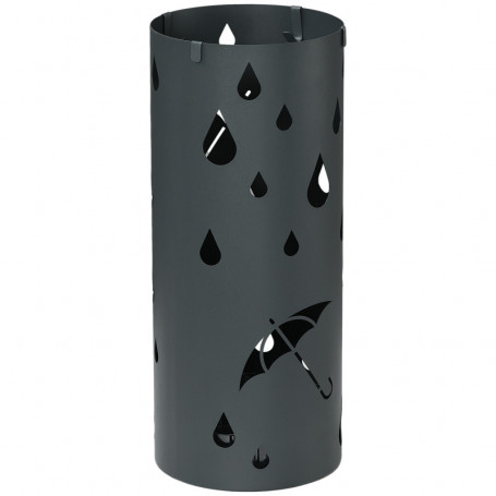 Paraplyställ Dekorativ Design Metall Ø17 x 41 cm, grå