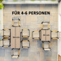 Utdragbart Trädgårdsbord i Aluminium 4-6 Personer – 80/160 x 80 x 75 cm Trälook