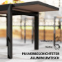 Utdragbart Trädgårdsbord i Aluminium 4-6 Personer – 80/160 x 80 x 75 cm Trälook