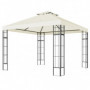 Paviljong 3 x 3 m – UV-skydd, Tvåvåningstak & Stabil Metallram, Beige