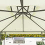 Paviljong 3 x 3 m – UV-skydd, Tvåvåningstak & Stabil Metallram, Beige