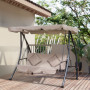 Gungbänk med Liggfunktion, Hammock 3-sits 200x 125 x 170 cm, Beige