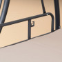 Gungbänk med Liggfunktion, Hammock 3-sits 200x 125 x 170 cm, Beige