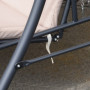 Gungbänk med Liggfunktion, Hammock 3-sits 200x 125 x 170 cm, Beige
