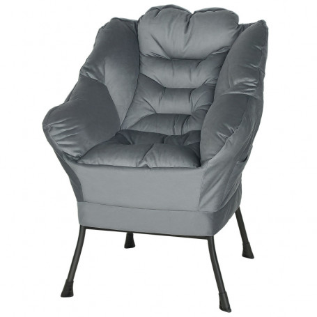 Modern Relax Fåtölj med Sidofickor Grå