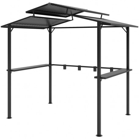 Grill Paviljong med Hyllor Vattentät 250 x 160 x 250 cm