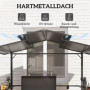 Grill Paviljong med Hyllor Vattentät 250 x 160 x 250 cm